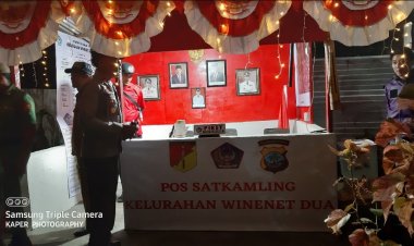 Kapolsek Aertembaga Apresiasi Kelurahan Winenet Dua Bangun Pos Satkamling 2 Hari Setengah