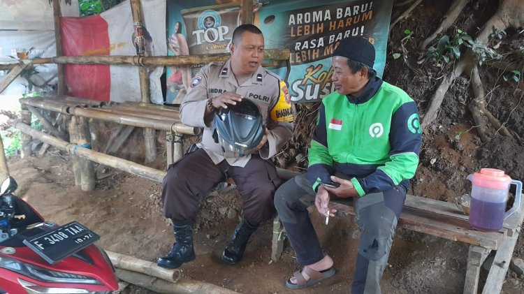 Bhabinkamtibmas Sambangi Driver Ojek Online