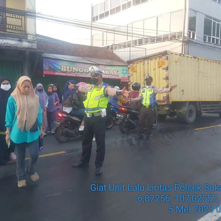 Pelaksanaan Gatur Lalin Pagi, Bentuk Pelayanan Polsek Sukalarang Kepada Masyarakat