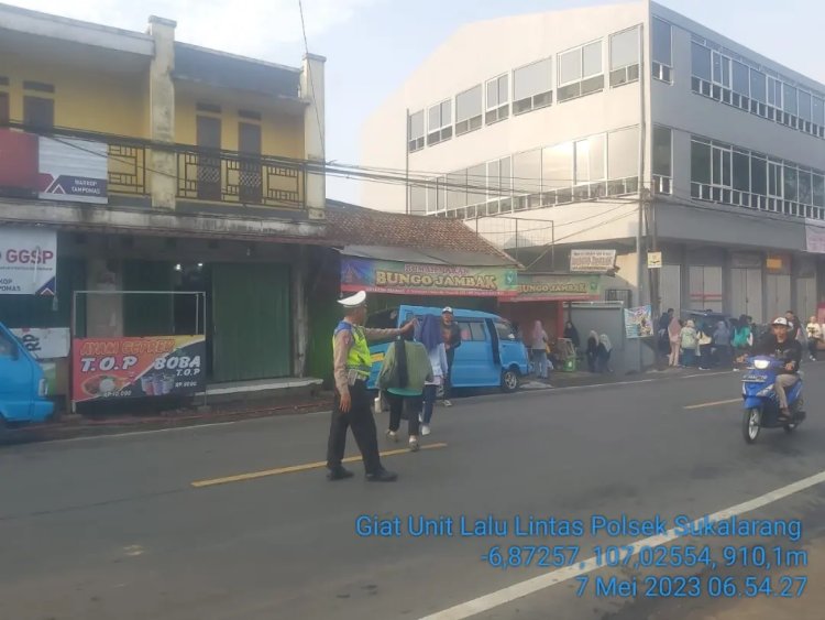 Polsek Sukalarang Gelar Gatur Pada Hari Libur Antisipasi Kemacetan