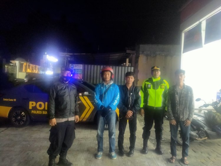Kapolsek Sukabumi melaksanakan Patroli malam