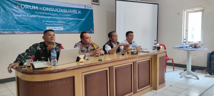 Bhabinkamtibmas Desa Sukaraja Hadiri Kegiatan Forum Konsultasi Publik (FKP)