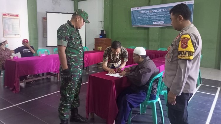 Sinergitas TNI - Polri Monitoring Pendataan Awal Regsosek.