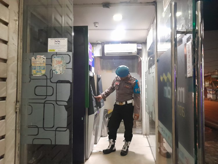Cegah Kejahatan Perbankkan Malam Hari, Personel Patroli Kontrol Mesin ATM