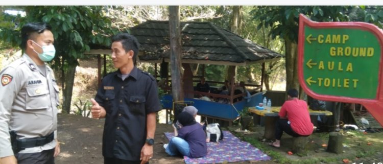 Polisi Sukabumi Datangi Tempat Wisata Villa Aku Cantik Beri Himbauan Kamtibmas