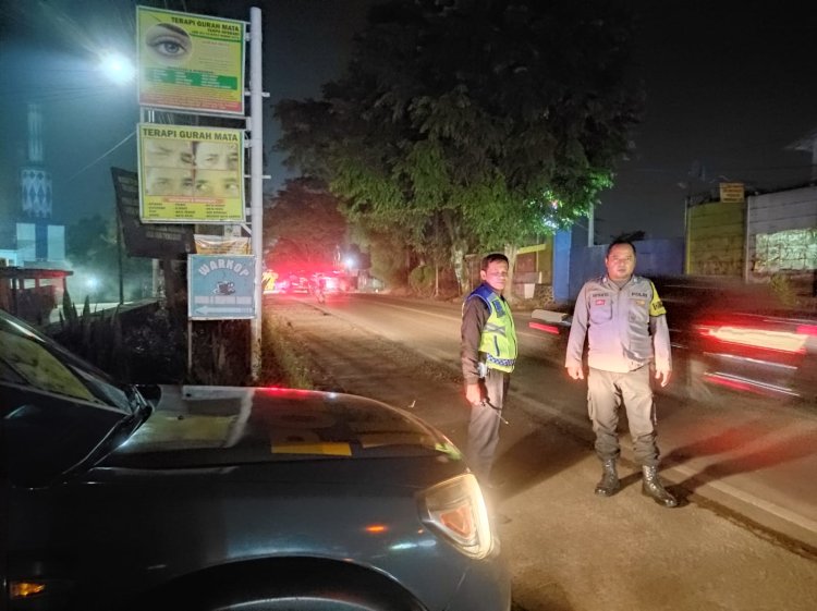Patroli Malam Ke Wilayah Perbatasan Sukabumi – Cianjur Antisipasi Gukamtibmas