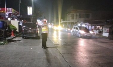 Pantauan Arus Lalin Malam Unit Lantas Polsek Sukalarang
