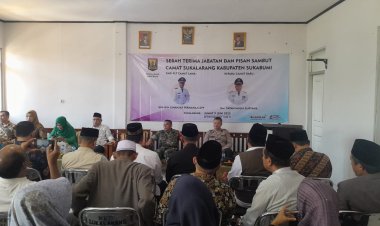 Kapolsek Sukalarang Hadiri Serah Terima Dan Pisah Sambut Camat Sukalarang