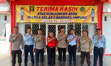 Sambangi Lembaga Pembinaan Khusus Anak (LPKA) Kasat Binmas Titip Pesan Kamtibmas.