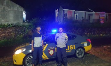 Cegah C3 (Curas,Curat Dan Curanmor) Polsek Gunung Guruh Laksanakan Patroli Malam Hari