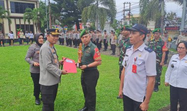 Pimpin Apel Kasatkamling Polres Bitung, AKBP. Tommy Bambang Souissa Bacakan Amanat Kapolri