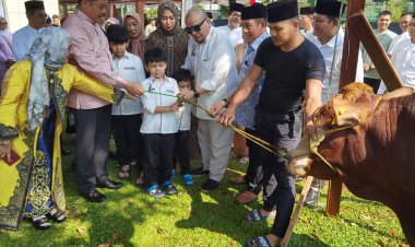 Peringati Idul Adha, Kesetjenan DPD RI Potong dan Bagikan Daging Kurban ke Pegawai dan Warga