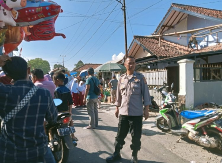 Polsek Cireunghas Polres Sukabumi Kota, Laksanakan Pengamanan Perpisahan Siswa/i Yayasan Al Musthofa