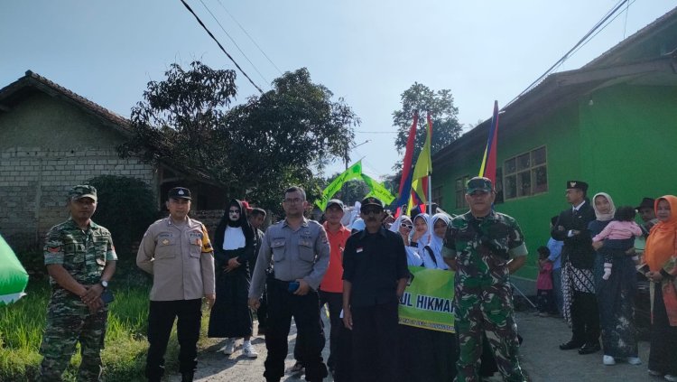 Anggota Polsek Sukabumi Bersama Anggota Koramil Melaksanakan Pengamanan Samenan