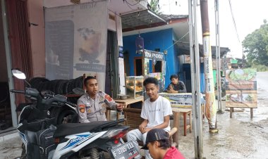 Dalam Sambangnya Ke Pemuda,Anggota Unit Samapta Polsek Cireunghas Berikan Pembinaan Dan Penyuluhan