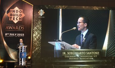 Ketum APTIKNAS Kembali Didaulat Bacakan Peraih IndoBuildTech Awards 2023