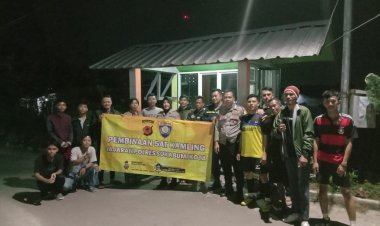 Bhabinkamtibmas Polsek Cikole,Dampingi Kasat Binmas Laksanakan Pembinaan Sat Kamling