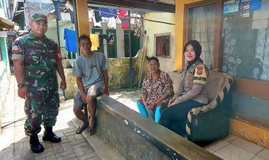 Sinergitas TNI-POLRI, Bhabinkamtibmas Bersama Babinsa Rajin Sambangi Warga