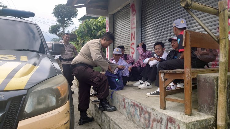Unit Samapta Polsek Sukabumi Lakukan Patroli Himbau Anak Sekolah