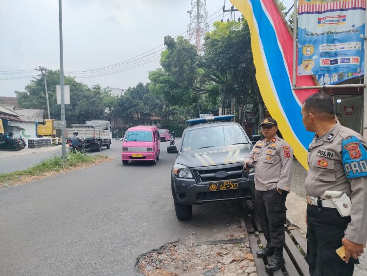 Kapolsek Kebonpedes Pimpin Patroli,Guna Mencegah Tawuran Antar Pelajar