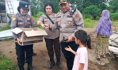 Kapolres Bitung Arahkan Personel Beri Trauma Healing Pada Anak-Anak di Eksekusi Lahan Eks HGU Kinaleosan