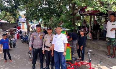 Unit Samapta Polsek Baros, Laksanakan Patroli Dialogis Berikan Himbauan Kamtibmas Kepada Warga