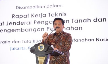 Buka Rakernis Ditjen PTPP, Menteri ATR/Kepala BPN Apresiasi Selesainya Pengadaan Tanah di 27 Lokasi PSN Super Prioritas
