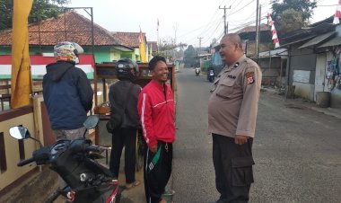 Berikan Himbauan Kamtibmas, Polsek Gunungguruh Laksanakan Patroli Dialogis