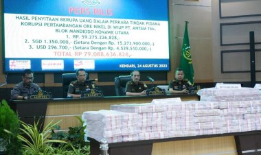 Kejaksaan Tinggi Sulawesi Tenggara Menyita Berupa Uang dalam Perkara Tindak Pidana Korupsi Pertambangan Ore Nikel
