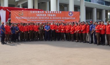 Pelatihan Gabungan Penanggulangan Bahaya Kebakaran di Lingkungan Kantor Kejaksaan Agung