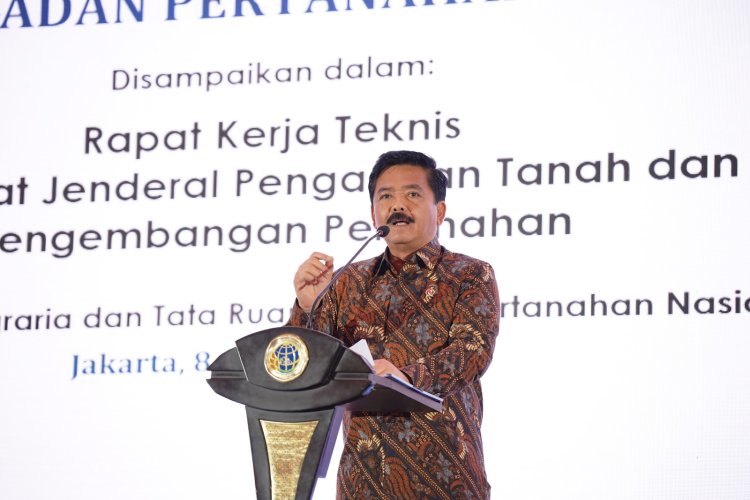 Buka Rakernis Ditjen PTPP, Menteri ATR/Kepala BPN Apresiasi Selesainya Pengadaan Tanah di 27 Lokasi PSN Super Prioritas