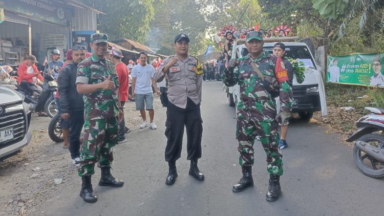 Demi Lancarnya Kegiatan Masyarakat TNI-Polri Lakukan Pengamanan