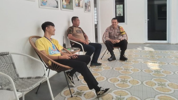 Bhabinkamtibmas Polsek Sukabumi Melaksanakan Patroli Sambang Temui Satpam