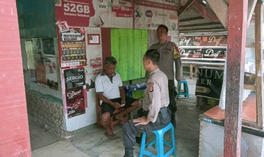 Wujudkan Kedekatan Polri Dengan Masyarakat,Kanit Samapta Silaturahmi Kepada Warga