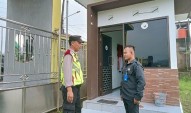 Patroli Unit Samapta Polsek Cireunghas Polres Sukabumi Kota, Sambangi Anggota Security SMAN Cireunghas
