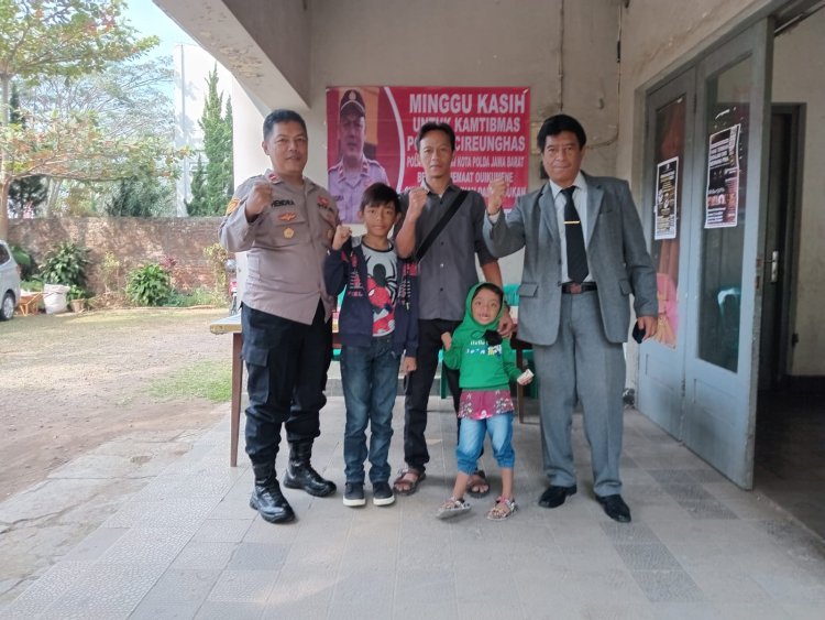 Giat Minggu Kasih,Polsek Cireunghas  Berikan Pelayanan Dengan Pengamanan lbadat Kebaktian Minggu