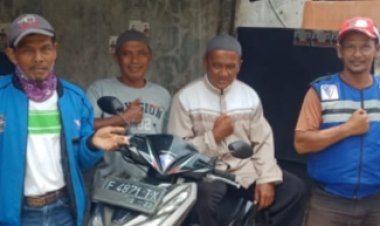 Guna Sadar Berlalu Lintas,Unit Samapta Polsek Cireunghas Sambangi Ojek Pangkalan
