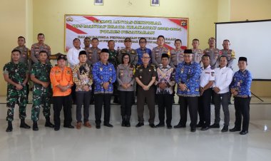 Rakor Lintas Sektoral Operasi Mantap Brata Krakatau 2023 - 2024 Polres Pesawaran