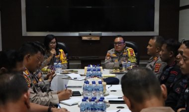 Kegiatan Rapat Koordinasi Sispamkota Operasi Mantap Brata Krakatau 2023-2024 Polres Pesawaran