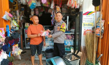 Bhabinkamtibmas Polsek Kebonpedes, Sosialisasikan Pemilu Damai