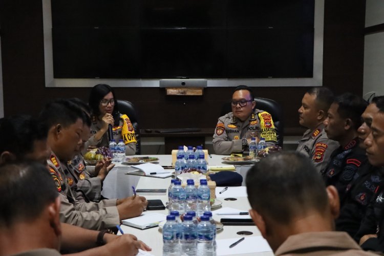 Kegiatan Rapat Koordinasi Sispamkota Operasi Mantap Brata Krakatau 2023-2024 Polres Pesawaran