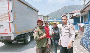 Unit Samapta Polsek Cireunghas, Sambangi Pangkalan Ojek Berikan Himbauan Kamtibmas