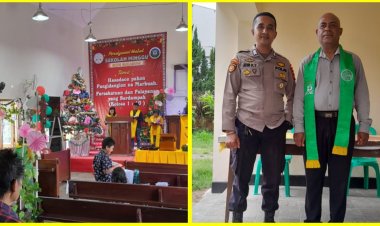 Cegah Gangguan Kamtibmas,Polsek Cireunghas Rutin Laksanakan Pengamanan Di Gereja