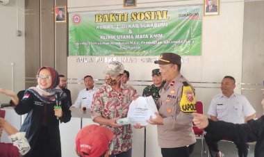 Kapolsek Cireunghas Hadiri Bakti Sosial Skrining, Dan Penyuluhan Kesehatan Mata Oleh IDI Cabang Sukabumi