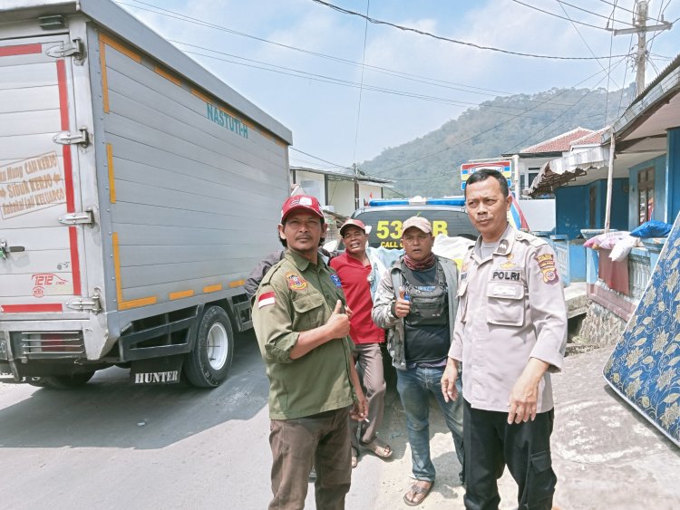 Unit Samapta Polsek Cireunghas, Sambangi Pangkalan Ojek Berikan Himbauan Kamtibmas