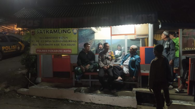 Bhabinkamtibmas Polsek Sukabumi Lakukan Patroli Sambang Ke Satkamling