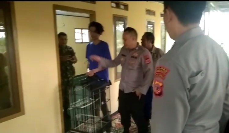 Bhabinkamtibmas dan Babinsa Cepat Tanggap Amankan Pelaku Pencurian Burung