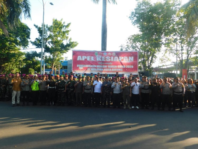 884 Personel Gabungan Siap Amankan Malam Pergantian Tahun di Kota Bitung