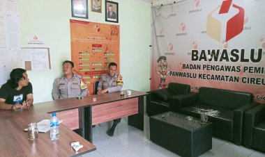 Polsek Cireunghas Gelar Patroli Dialogis Ke Panwaslucam Jelang Pemilu 2024
