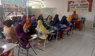 Bhabinkamtibmas Polsek Sukaraja Berikan Edukasi Hukum dan Kamtibmas Kepada Siswi Balai Latihan Kerja